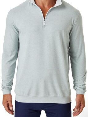 ZIRE Light Sage Quarter-Zip Golf Pullover